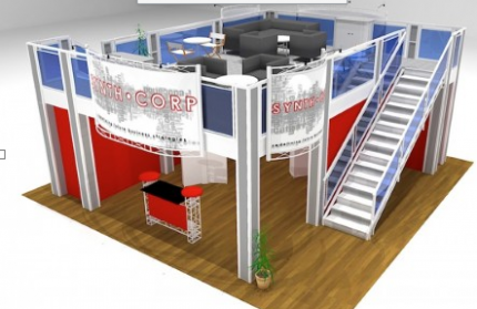 Large trade show double deck rental
