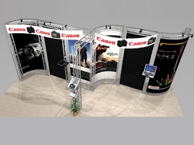Trade show truss booth rental
