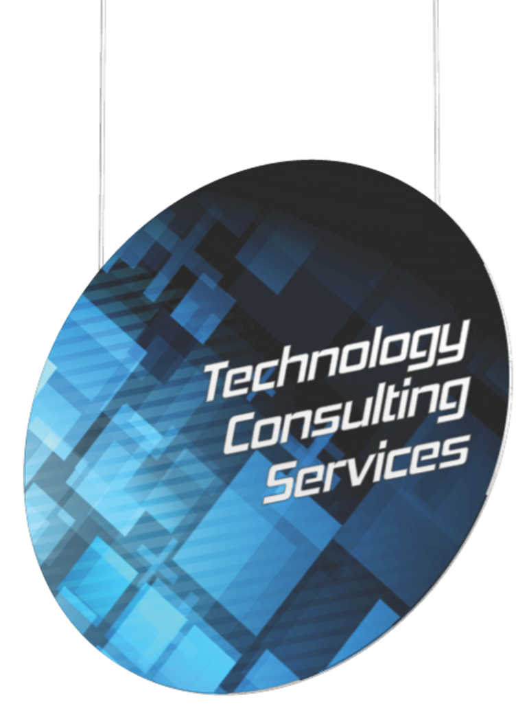 Trade Show Hanging Signs Image Design and Communications