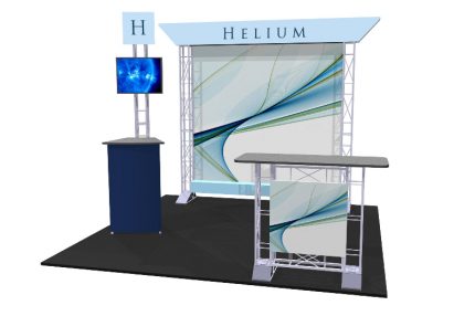 10 ft straight wall truss trade show exhibit