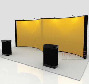20 ft trade show booth gullwing