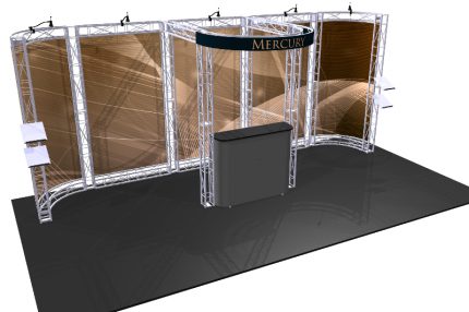 20 ft truss trade show display marquee header