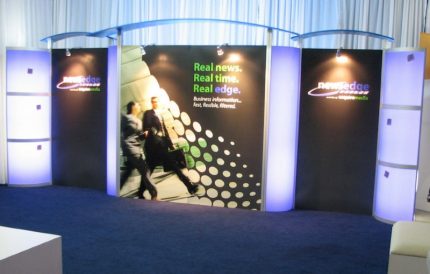 back lit contempolite trade show wall 10ft version