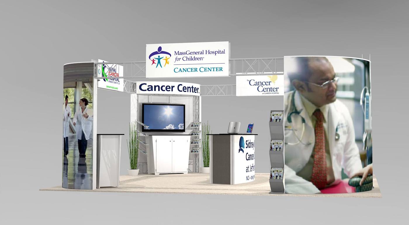 ch2020 cancer hospital this trade show exhibit the truss design chi2020 is ideal for those in need of a presentation or demonstration area with ample room for seating or product display