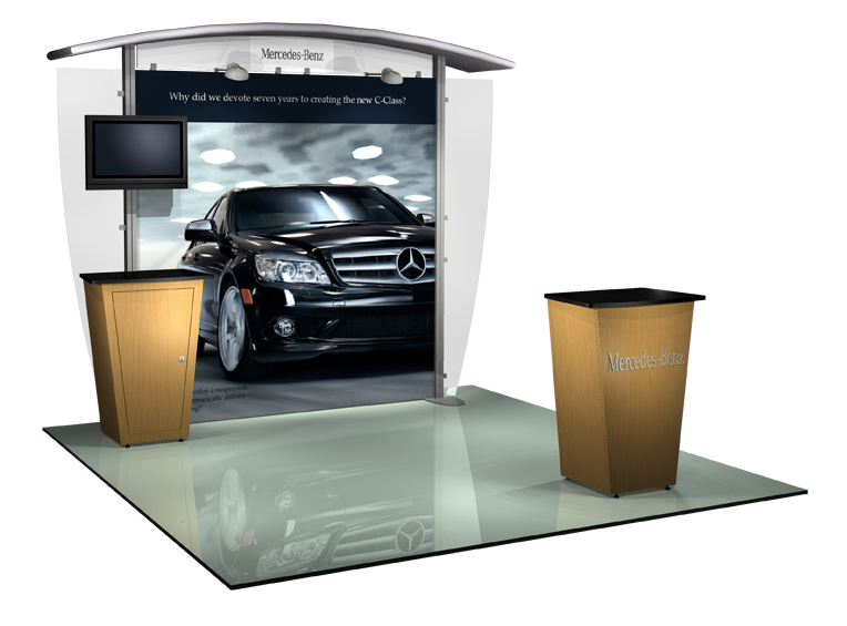 designerline 10 ft portable modular display for trade show mercedes benz