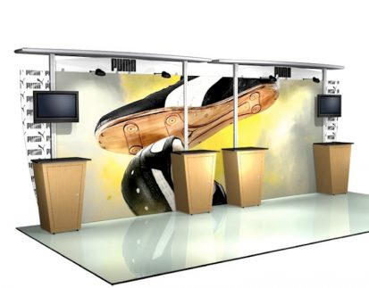 designerline classic 20 ft flat custom booth display for trade show