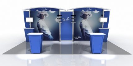 designerline modular display booth rayban