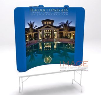 printed fabric trade show 6ft table top display