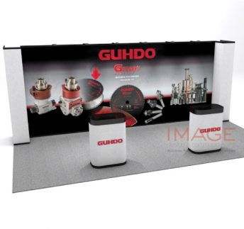 trade show display 20 ft flat wall graphic