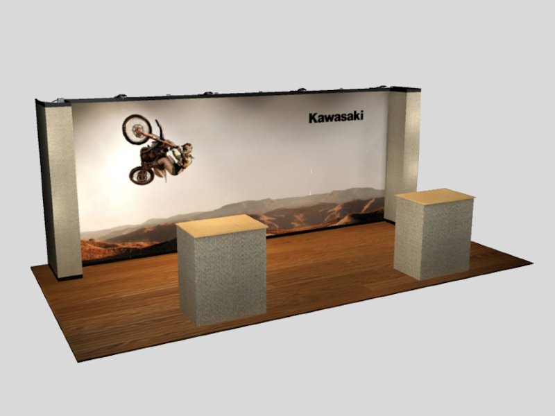 trade show flat wall pop up booth