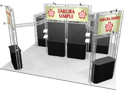 truss 20 x 20 trade show display pied