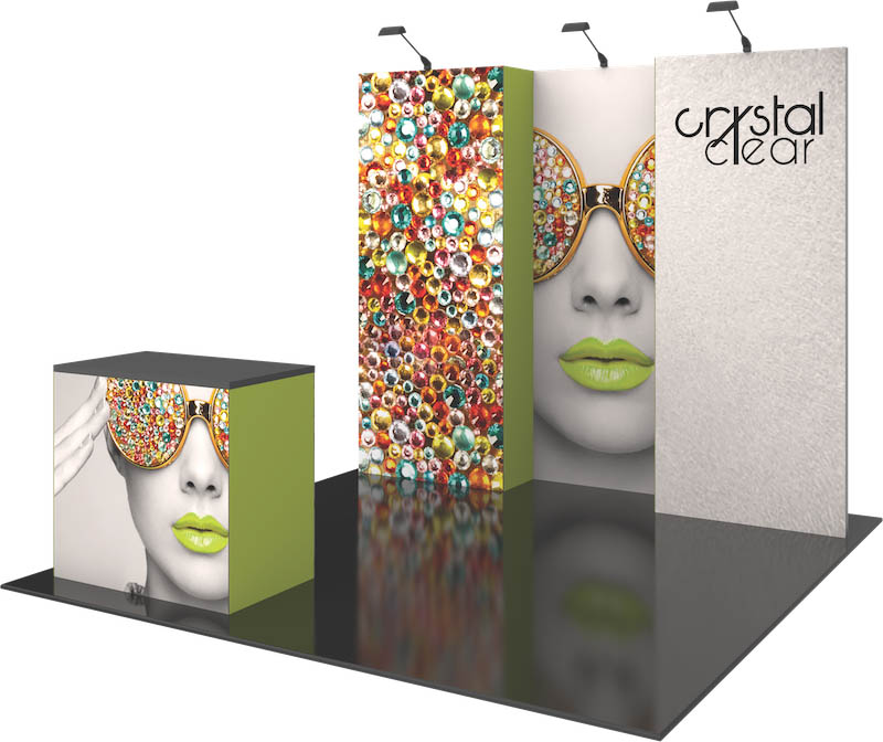 3. Portable Modular trade show exhibits featrure custom 3d design elements. V Series