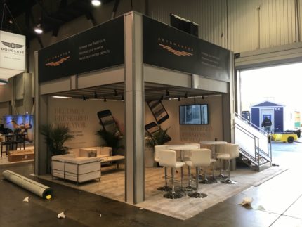 Hospitality Area In Trade Show Double Deck Exhibit Rental In Las Vegas