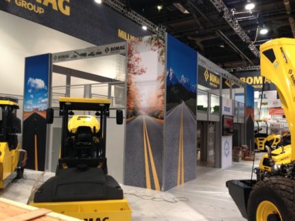 Large Graphics On Two Story Trade Show Exhibit Rental In Las Vegas